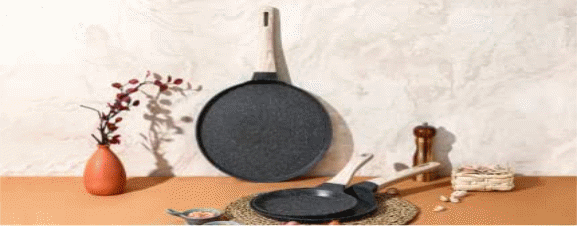 Iron Roti Tawa With Wooden Handle-11 Inches (ideal Size)- Naturally  Non-stick